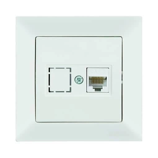Mutlusan Candela Datenbuchse 1-fach CAT6 Internet Netzwerk Weiss 1 Mutlusan Candela Datenbuchse 1-fach CAT6 Internet Netzwerk Weiss