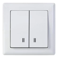 Mutlusan Daria 2-fach Schalter Mit Beleuchtung Weiss