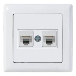 Mutlusan Daria Datenbuchse 2-fach CAT6 Internet Netzwerk Weiss