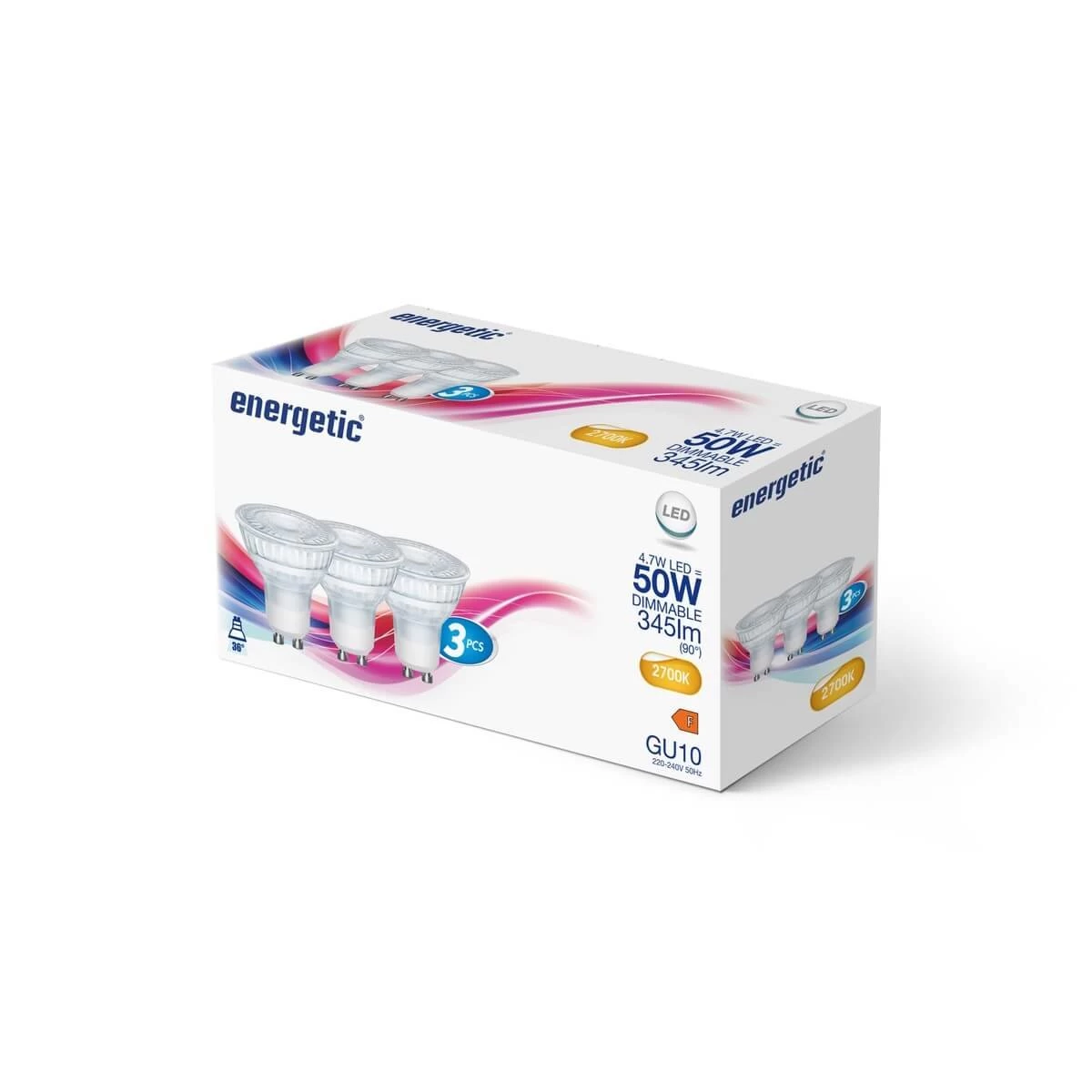 Nordlux 3er-Set LED Spot GU10 Dimmbar 5W 2700K Warmweiss Klar 5164003723 1 Nordlux 3er-Set LED Spot GU10 Dimmbar 5W 2700K Warmweiss Klar 5164003723