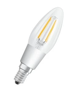 OSRAM GLOWDim E14 LED Kerze Superstar 4,5W B40 Dimmbar Filament Klar Tunable White Wie 40W