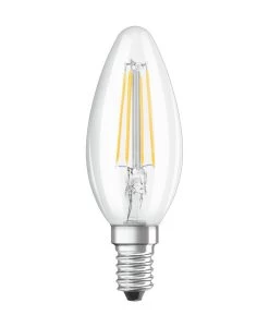 OSRAM LED Kerze Retrofit B40 4.5W E14 Klar Filament Tageslichtweiss Wie 40W