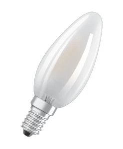 OSRAM LED Kerzenlampe Superstar Plus Matt E14 Filament 3,4W 470lm Warmweiss 2700K Dimmbar 90Ra Wie 40W