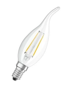 OSRAM Retrofit E14 LED Kerze 2,5W BA40 Filament Klar Warmweiss Wie 25W
