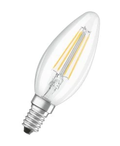 OSRAM Retrofit E14 LED Kerze 4W B40 Filament Klar Neutralweiss Wie 40W