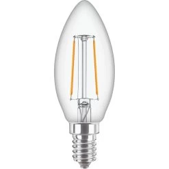 Philips CorePro Filament LED Kerze E14 2W 250lm Warmweiss 2700K Wie 25W