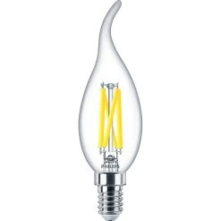 Philips MASTER LED Kerze E14 Windstoss 90Ra DimTone WarmGlow Dimmbar 3,4W 470lm Warmweiss Wie 40W