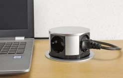 Schreibtisch-Einbausteckdose 4x Versenkbar, 4x Schutzkontakt-Steckd. -Philips Store schreibtisch einbausteckdose 4x versenkbar 4x schutzkontakt steckd4