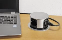 Schreibtisch-Einbausteckdose 4x Versenkbar, 4x Schutzkontakt-Steckd. -Philips Store schreibtisch einbausteckdose 4x versenkbar 4x schutzkontakt steckd6