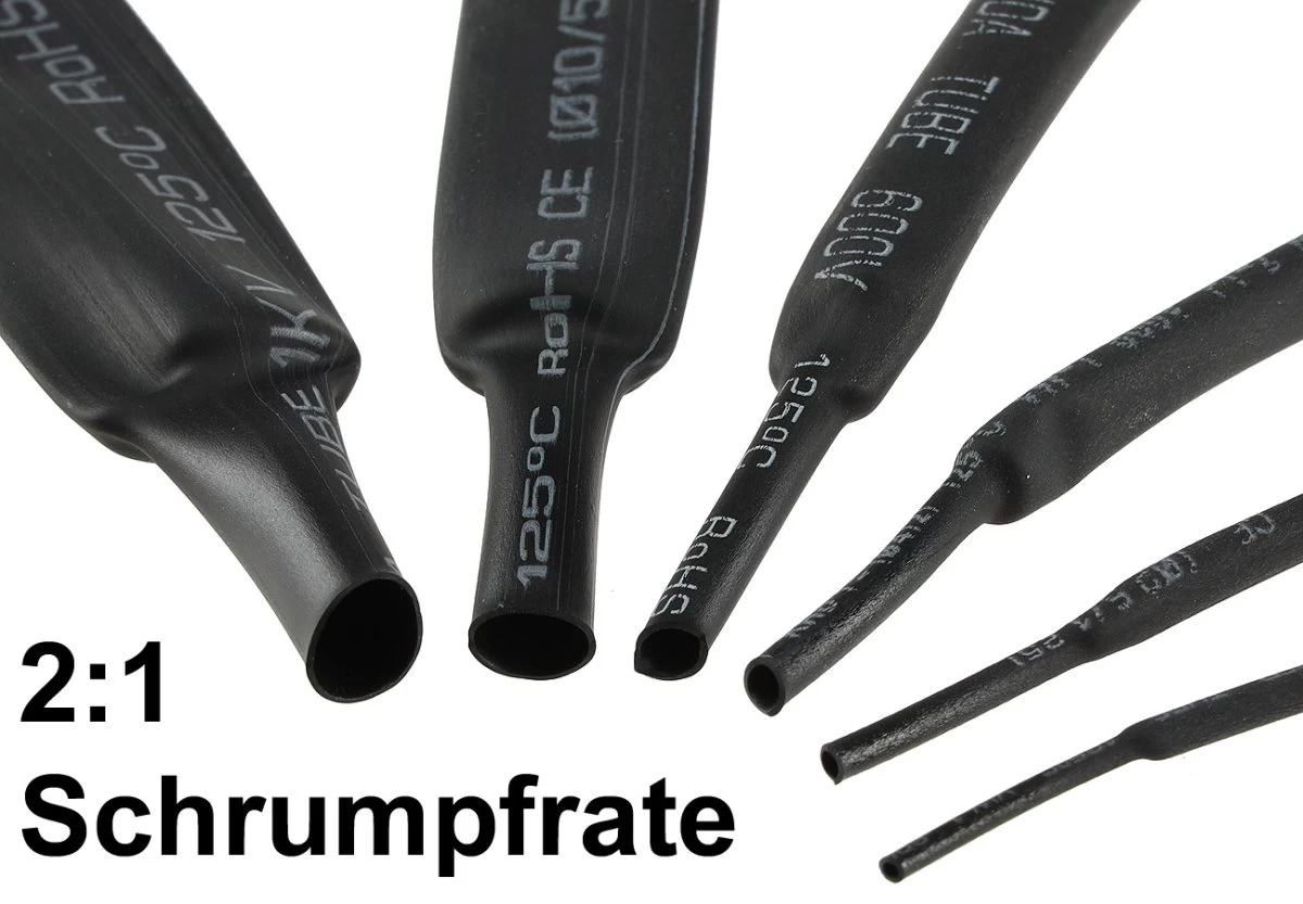 Schrumpfschlauch-Sortiment, 100-teilig In Praktischer Box, Schwarz 4 Schrumpfschlauch-Sortiment, 100-teilig In Praktischer Box, Schwarz – Bild 4