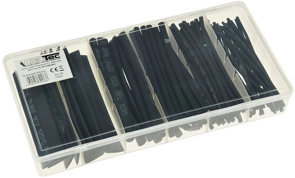 Schrumpfschlauch-Sortiment, 100-teilig In Praktischer Box, Schwarz 6 Schrumpfschlauch-Sortiment, 100-teilig In Praktischer Box, Schwarz – Bild 6