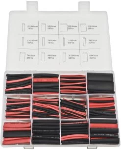 Schrumpfschlauch-Sortiment, 560-teilig In Plastikbox, Ratio 2:1, Schwarz + Rot -Philips Store schrumpfschlauch sortiment 560 teilig in plastikbox ratio 21 schwarz rot4