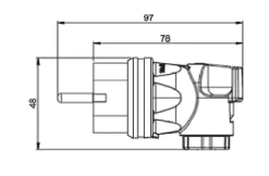 Schutzkontakt Stecker Winkelstecker Vollgummi IP44 PCE 05812-s -Philips Store schutzkontakt stecker winkelstecker vollgummi ip44 pce 05812 s2
