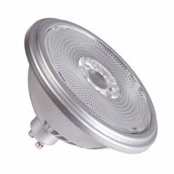 SLV 1005276 QPAR111 GU10, LED Leuchtmittel, Lampe Silber 12,5W 2700K CRI90 30°