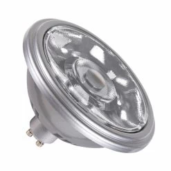 SLV 1005278 QPAR111 GU10, LED Leuchtmittel, Lampe Silber 12,5W 3000K CRI90 10°