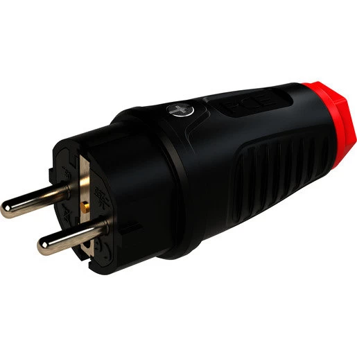 Stecker Schutzkontaktstecker Vollgummi 2xErdung IP44 PCE 0522-sr 1 Stecker Schutzkontaktstecker Vollgummi 2xErdung IP44 PCE 0522-sr
