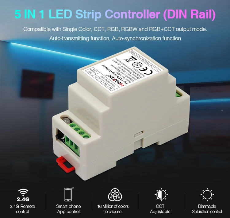 Synergy 21 LED Controller RGB-WW (RGB-CCT) DC12/24V Strip/Panel 5in1*Milight/Miboxer* 1 Synergy 21 LED Controller RGB-WW (RGB-CCT) DC12/24V Strip/Panel 5in1*Milight/Miboxer*