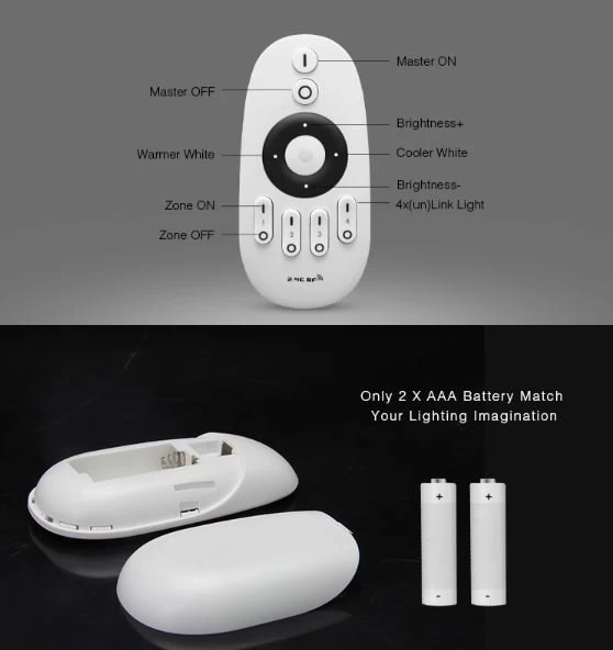 Synergy 21 LED Fernbedienung Dual White (CCT) 4 Zonen *Milight/Miboxer* 3 Synergy 21 LED Fernbedienung Dual White (CCT) 4 Zonen *Milight/Miboxer* – Bild 3