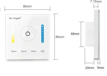 Synergy 21 LED Fernbedienung Smart Panel Controller(color Temperature) *Milight/Miboxer* 2 Synergy 21 LED Fernbedienung Smart Panel Controller(color Temperature) *Milight/Miboxer* – Bild 2