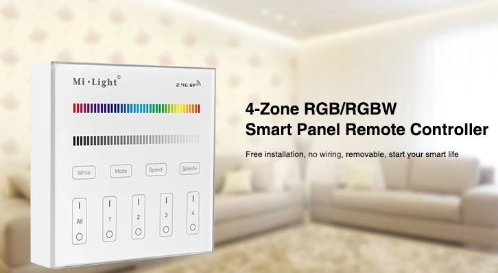 Synergy 21 LED Fernbedienung Smart Panel RGB/RGBW 4 Zonen *Milight/Miboxer* 1 Synergy 21 LED Fernbedienung Smart Panel RGB/RGBW 4 Zonen *Milight/Miboxer*