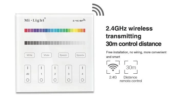 Synergy 21 LED Fernbedienung Smart Panel RGB/RGBW 4 Zonen *Milight/Miboxer* 5 Synergy 21 LED Fernbedienung Smart Panel RGB/RGBW 4 Zonen *Milight/Miboxer* – Bild 5