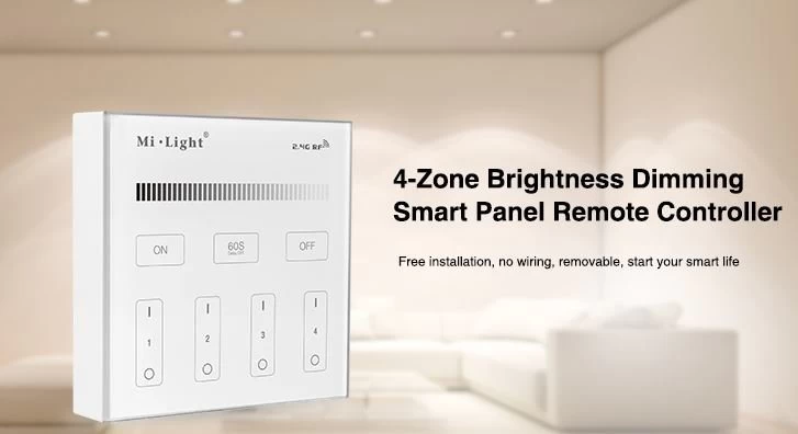 Synergy 21 LED Fernbedienung Smart Panel Single Color 4 Zonen *Milight/Miboxer* 1 Synergy 21 LED Fernbedienung Smart Panel Single Color 4 Zonen *Milight/Miboxer*