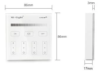 Synergy 21 LED Fernbedienung Smart Panel Single Color 4 Zonen *Milight/Miboxer* 2 Synergy 21 LED Fernbedienung Smart Panel Single Color 4 Zonen *Milight/Miboxer* – Bild 2