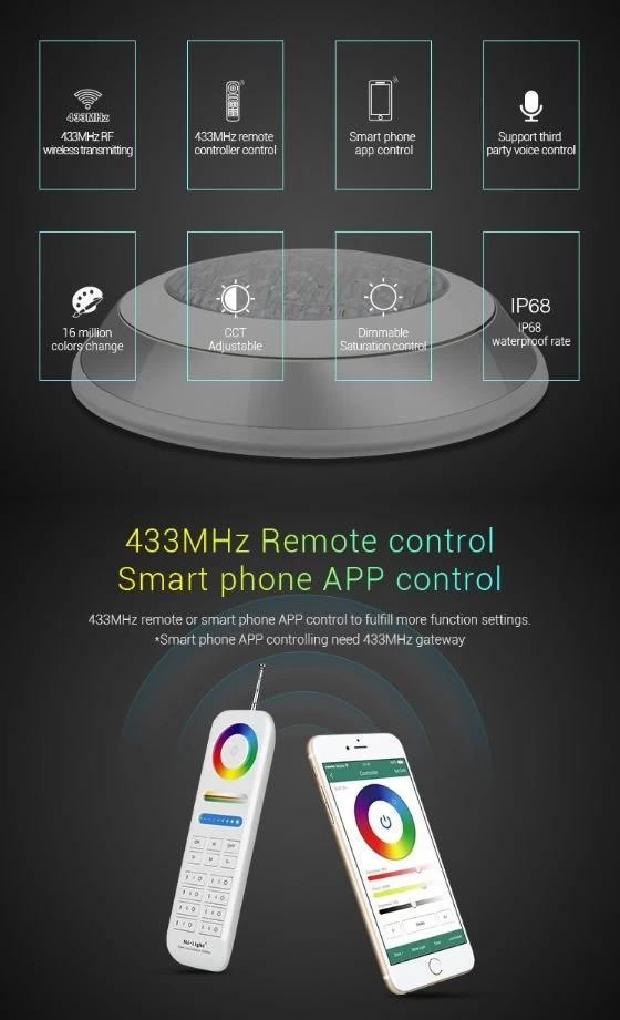 Synergy 21 LED LoRa (433MHZ) Poolleuchte 15W RGB+CCT *Milight/Miboxer* 3 Synergy 21 LED LoRa (433MHZ) Poolleuchte 15W RGB+CCT *Milight/Miboxer* – Bild 3