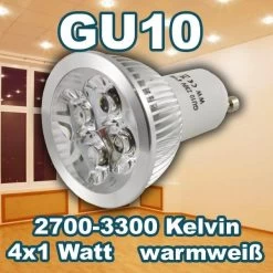 Synergy 21 LED Retrofit GU10 4x1W Ww