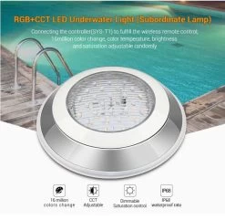 Synergy 21 LED Subordinate Poolleuchte 12W RGB+CCT Mit Funk Und WLAN *Milight/Miboxer*