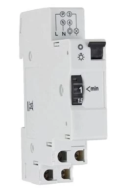 Treppenlichtzeitschalter / Zeitrelais 1 Wechsler, 230V/16A, 1-7 Minuten