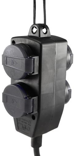 Werkstatt-Steckdose, 4-fach IP44, Mit Aufhänger, 5m Zuleitung -Philips Store werkstatt steckdose 4 fach ip44 mit aufhaenger 5m zuleitung3